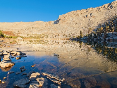 Some cool-looking ice formations in Long Lake icy lake
