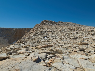 Back at New Army Pass, I leave the trail and trek across easy terrain on the Sierra Crest sierra crest
