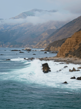 Crashing waves pine ridge trail