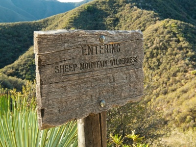 A short distance up the trail I cross into the Sheep Mountain Wilderness sheep mountain wilderness
