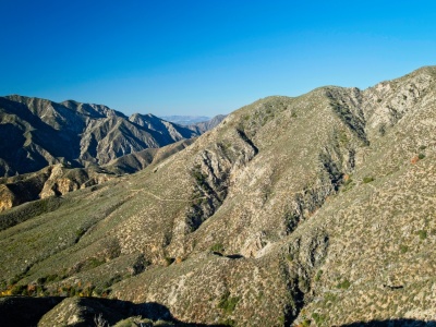 A look back at the trail from the east side of Fusier Canyon condor peak trail