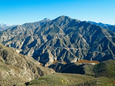 Josephine Peak towers over the Big Tujunga Reservoir josephine peak