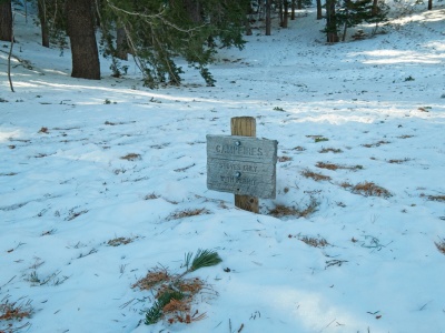Somewhere beneath all this snow are the Kelly Camp sites ontario peak trail kelly camp