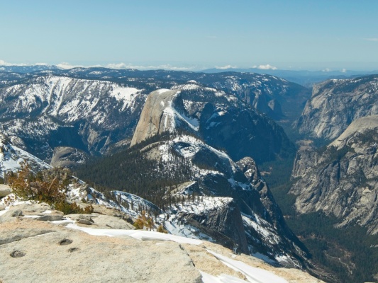 A sweeping view of Half Dome from Clouds Rest half dome
