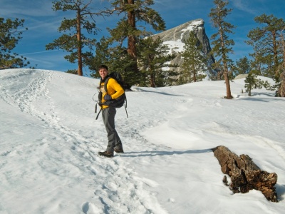 Josh on the way up to Half Dome half dome