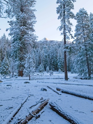 Dawn light on The Pinnacles with a fresh dusting of snow yosemite the pinnacles