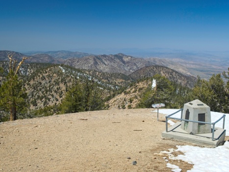 A hazy view from the summit of Mount Baden-Powell mount baden-powell