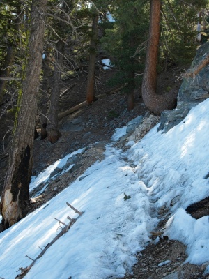 Snow on the trail! pacific crest trail snow