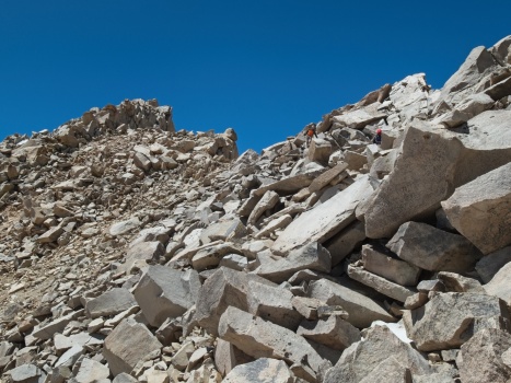 I enjoy the scramble between Joe Devel and Pickering - at least we're out of the wind! mountain climbing