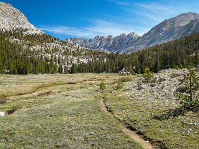 As we continue down the trail we pass through several enormous meadows with spectacular views! sierra nevada mountains