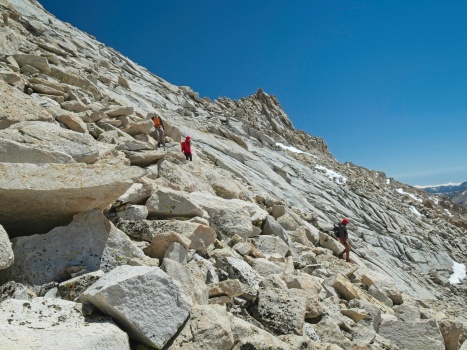 We're forced to descent a little to cross the next rib mountain climbing