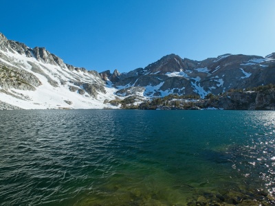 The sun may be out, but it's still pretty windy! big mcgee lake