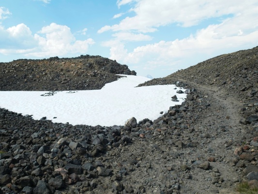 A wide path leads to Mount Bachelor's summit mount bachelor