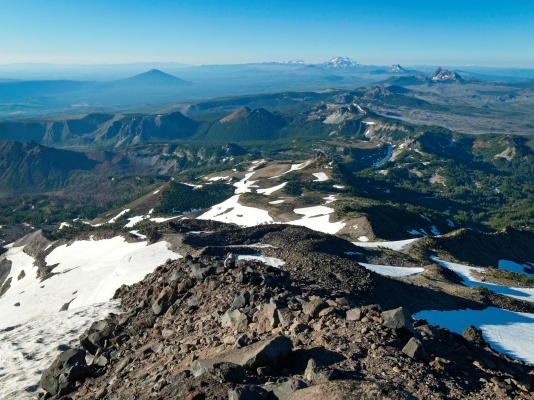 A view down the south ridge of Mount Jefferson mount jefferson