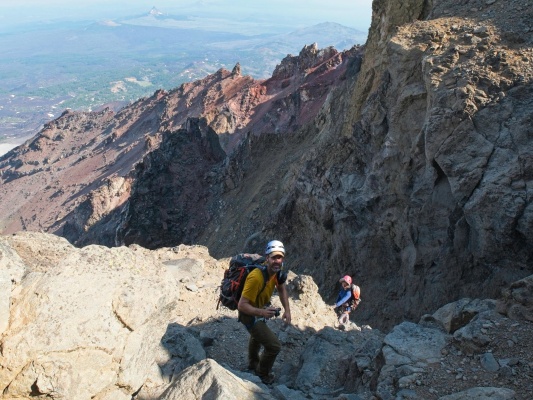 Craig and Linda pose for a photo near the top of the bowling alley north sister