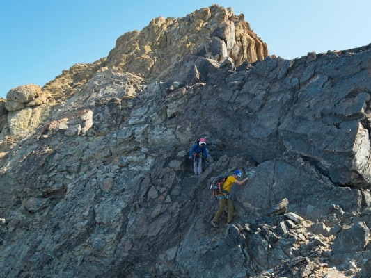 Thankfully, the climbing on the summit block is mostly class 3 north sister summit block