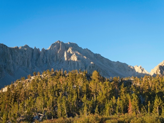Morning light on University Peak university peak