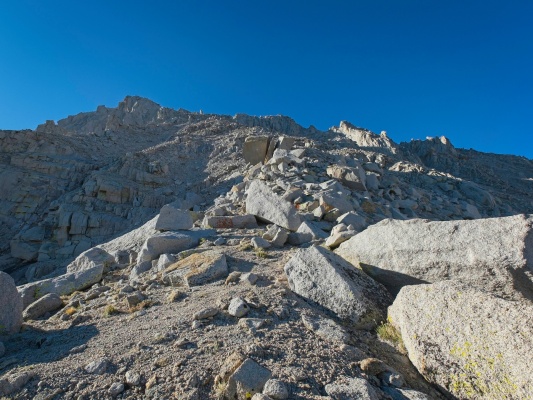 Talus blocks on the North Rib of University Peak university peak