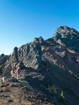 A well-traveled climbers' trail leads up the ridge mount washington north ridge