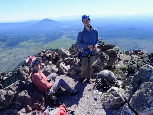 Linda and I atop Mount Washington. Photo credit: Craig mount washington summit