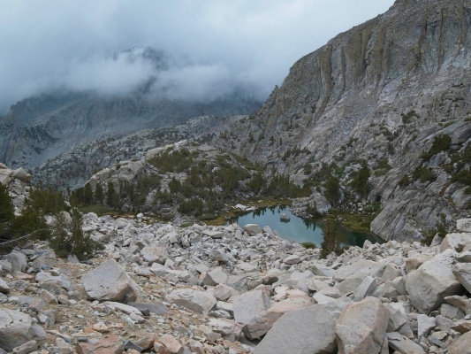 I visit this little lake to refill my water bottles before beginning the climb alpine lake
