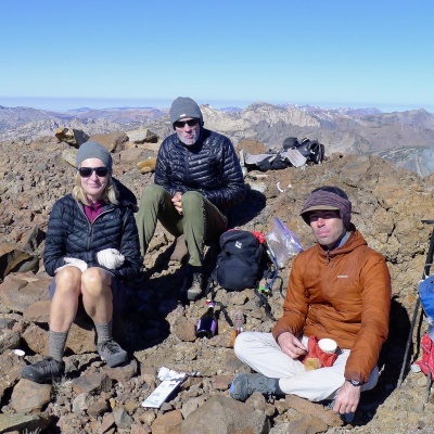 Dagmar, Andrew, and I on the summit of Eagle Peak. Photo credit: Craig eagle peak summit