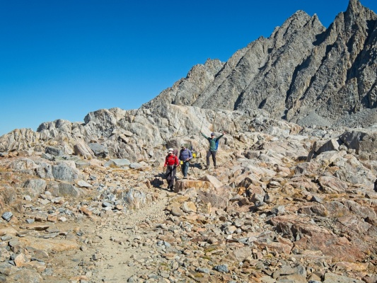 A rocky landscape up at Bishop Pass bishop pass