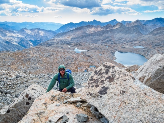 Josh and I make it partway up the chute on North Palisade before throwing in the towel north palisade west chute