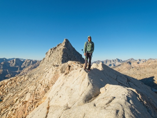 Josh atop Potlock Pass potluck pass