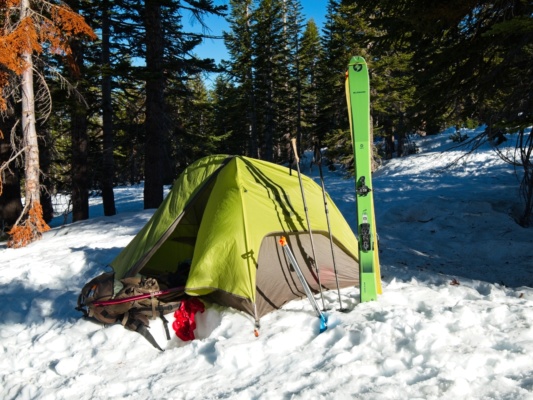 My tent setup at Horse Camp mount shasta camping