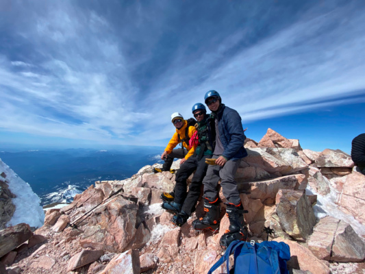 Jack, myself, and Josh on the summit of Mount Shasta - photo credit: Josh mount shasta summit