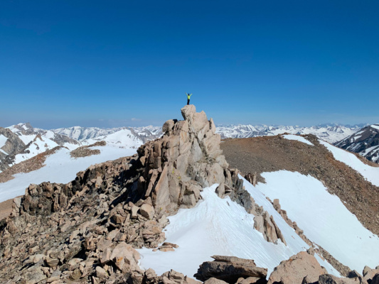 Yours truly on the summit of Mount Gould - photo credit: Erica mount gould summit
