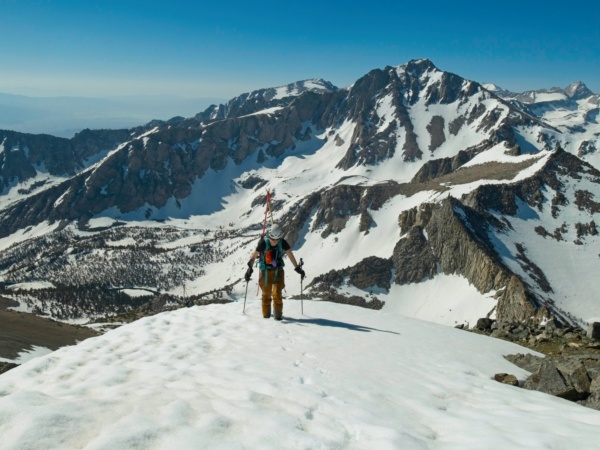 We get a phenomenal view of University Peak from the summit ridge mount gould ski mountaineering