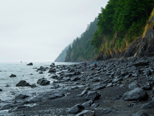 I can't get enough of the dark rocks, lush cliffs, and gloomy skies lost coast trail