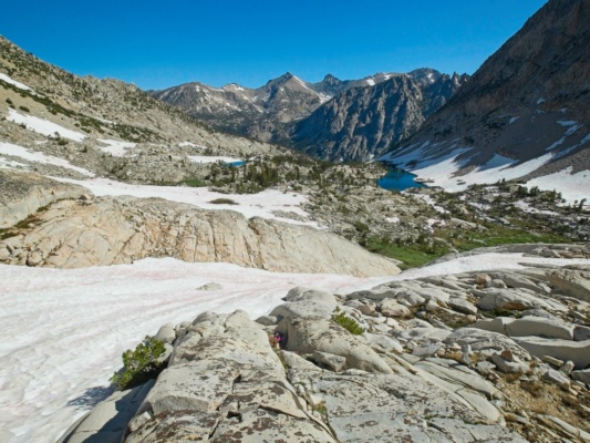 A couple of the Vidette Lakes in the lower canyon lower vidette lakes