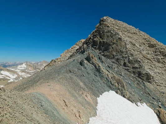 Mount Rixford; on the way down I'll glissade on that snow! mount rixford