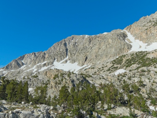 West Vidette - I'm heading for the ridge on the left side of the peak west vidette