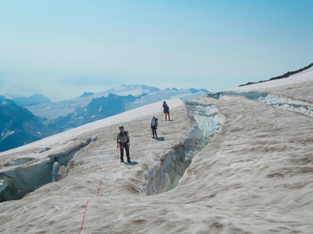 Getting across the Cool Glacier requires some tricky routefinding cool glacier