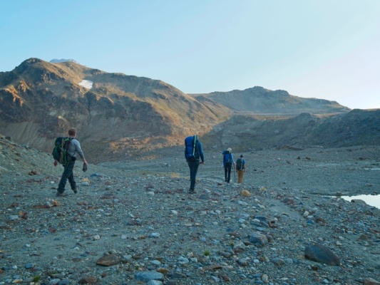 We make a beeline for the next pass glacial landscape