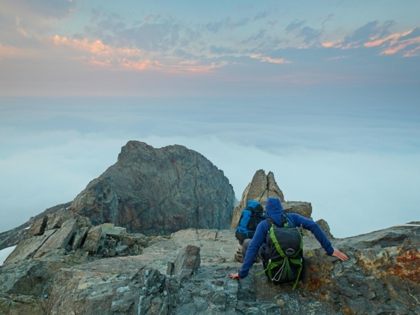 We leave the lookout once the lightning and rain stop three fingers descent