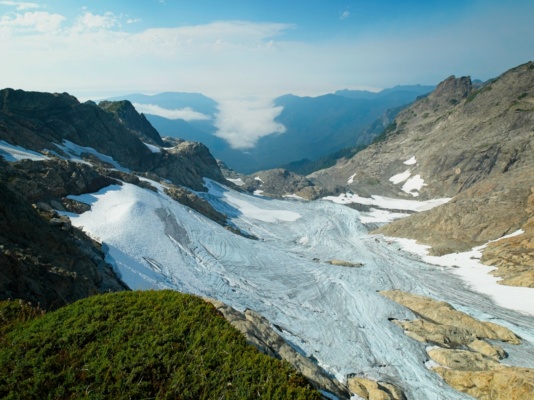 We get a great view of the Queest Alb Glacier from the ridge trail queest alb glacier