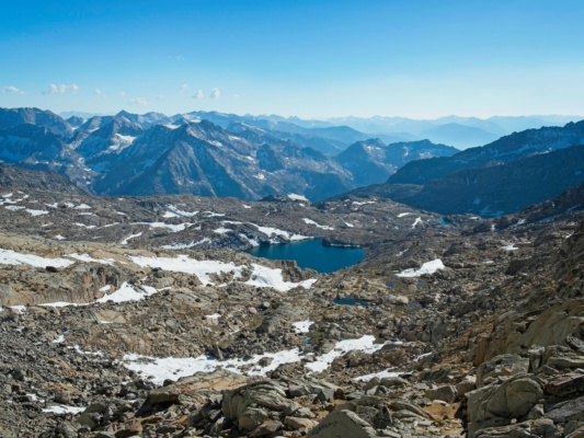 The view of the Barrett Lakes from Thunderbolt Col barrett lakes