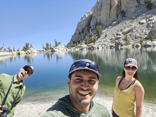 Myself, CK, and Margaret at Lone Pine Lake. Photo credit: CK mount whitney trail