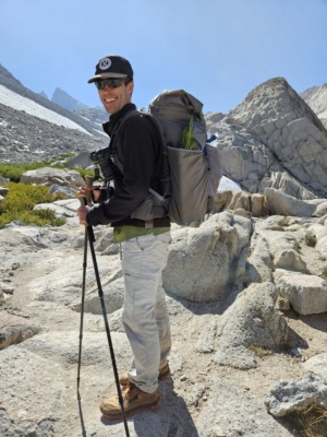 Yours truly on the trail; photo credit: CK mount whitney trail