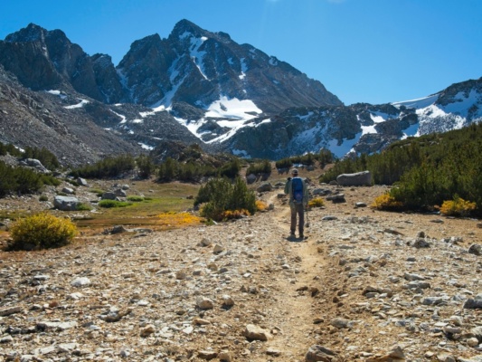 Mount Agassiz towers above Bishop Pass bishop pass trail