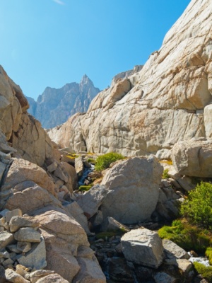 Mount Muir as seen from the trail mount whitney trail