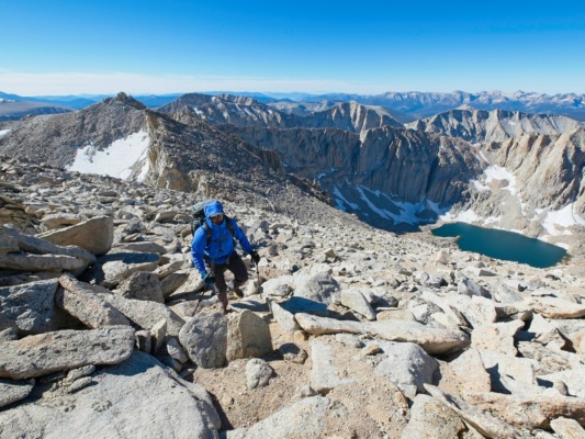 CK and I leave the trail and head up to Mount Muir mount muir