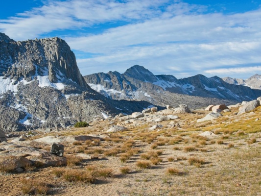 Sand, snow, and stone dusy basin
