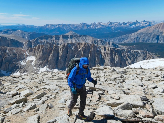 CK and I struggle our way up to the summit of Mount Whitney mount whitney trail