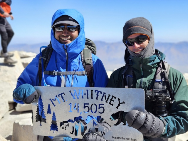 CK and I on the summit! mount whitney trail
